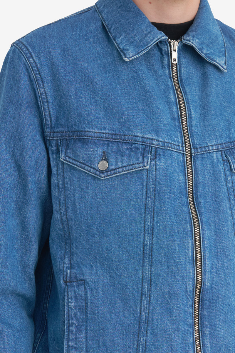 SLIM DENIM JACKET BLUE 6