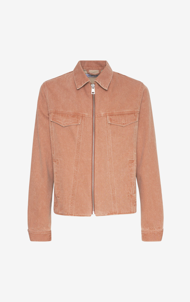 SLIM DENIM JACKET 42 / APRICOT