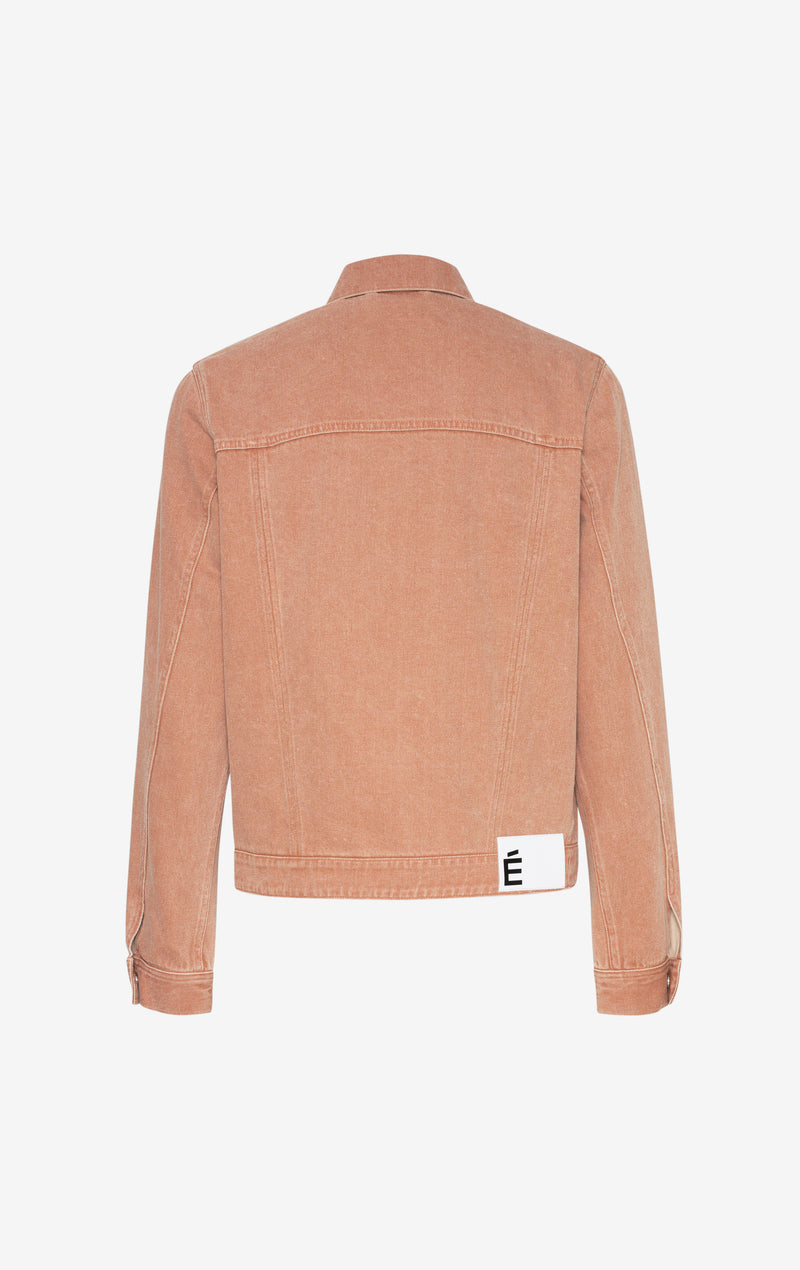 SLIM DENIM JACKET 42 / APRICOT