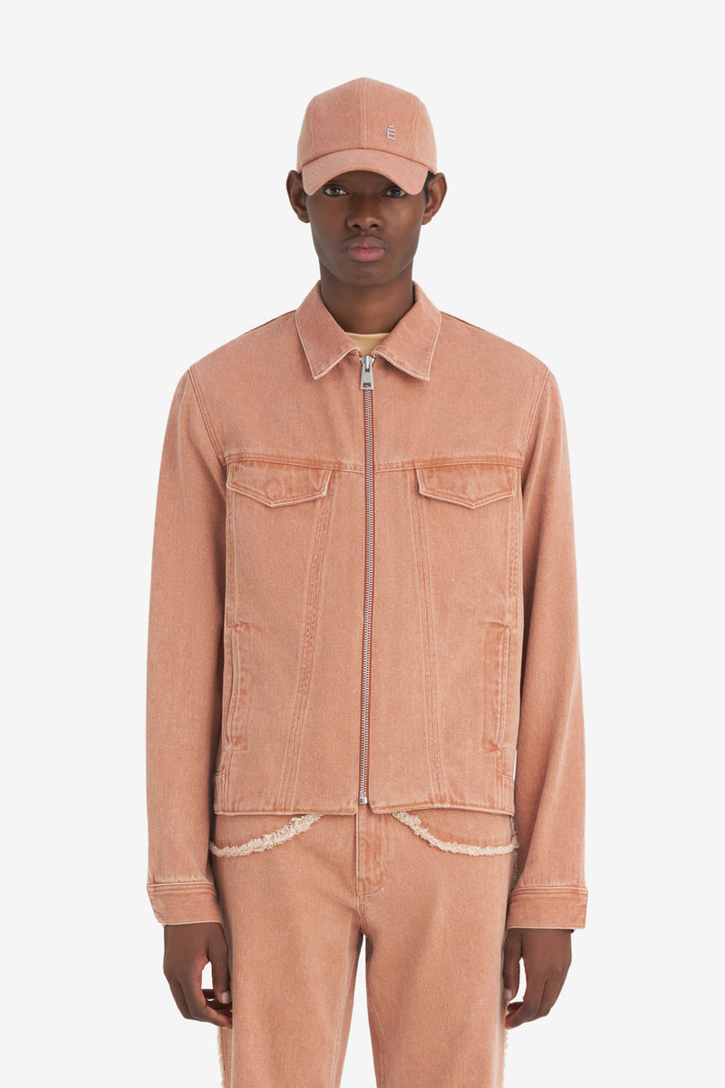SLIM DENIM JACKET APRICOT 2