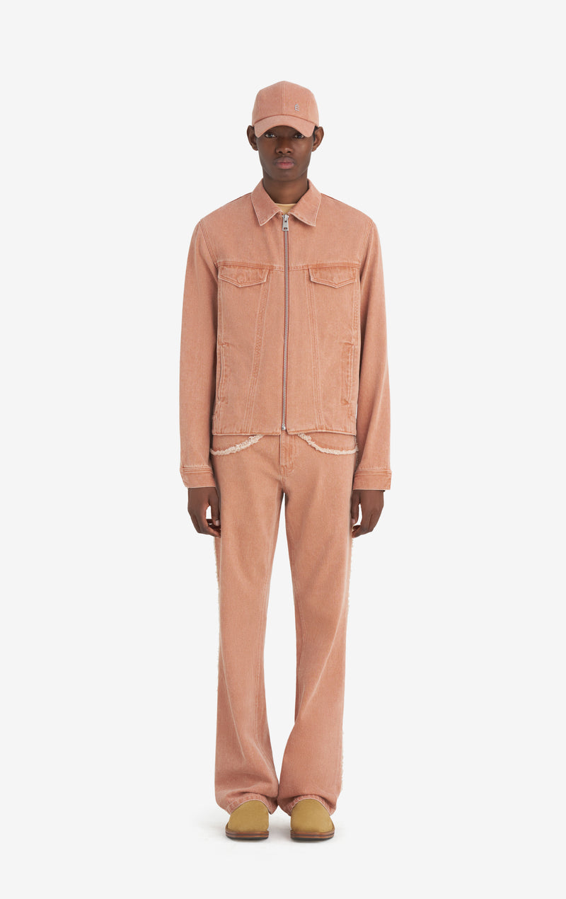 SLIM DENIM JACKET 42 / APRICOT