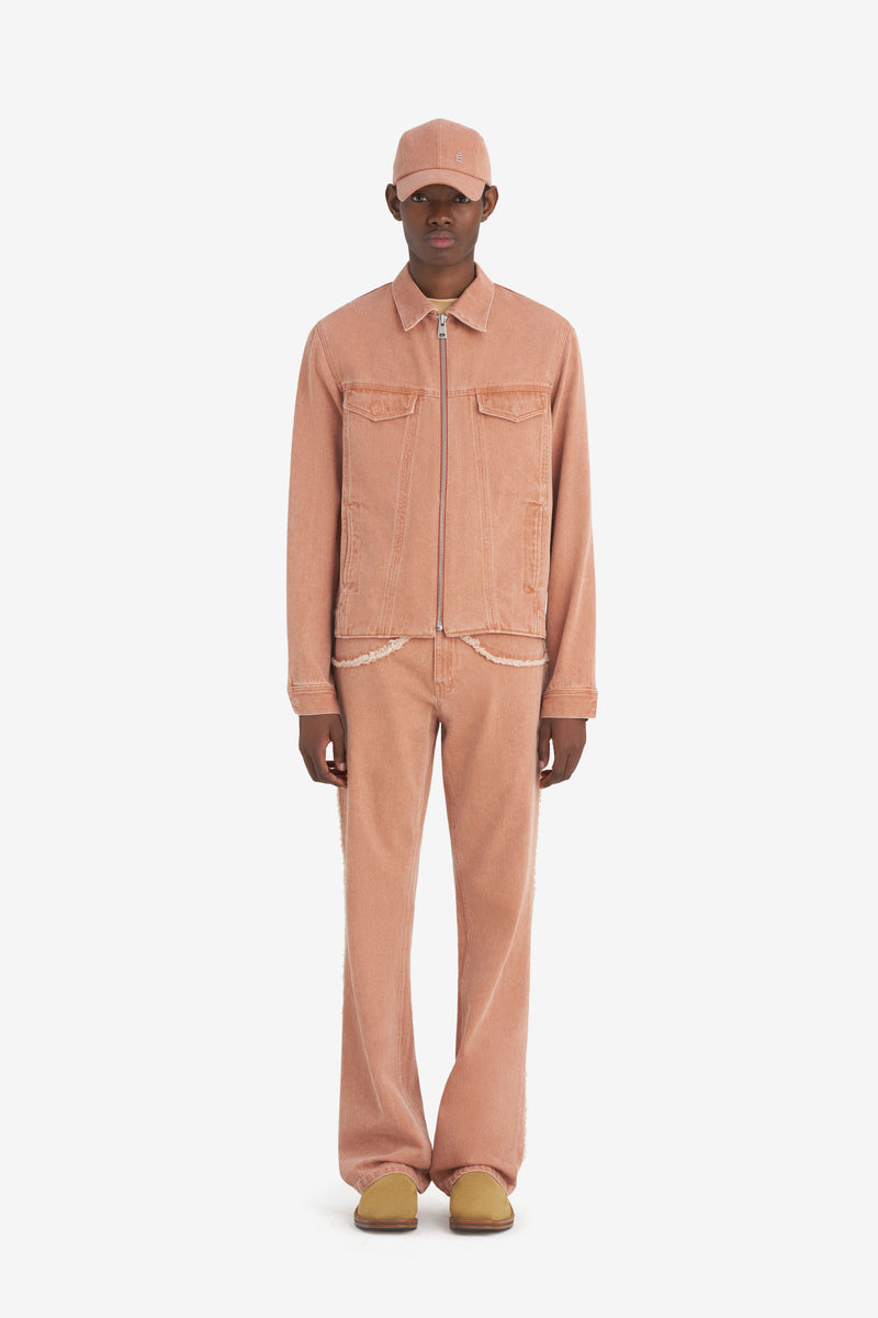 SLIM DENIM JACKET APRICOT 4