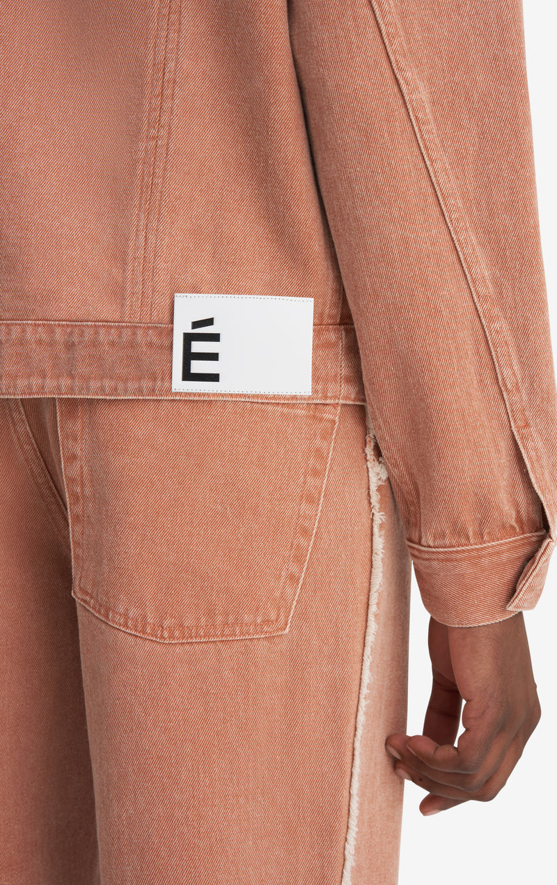 SLIM DENIM JACKET 42 / APRICOT