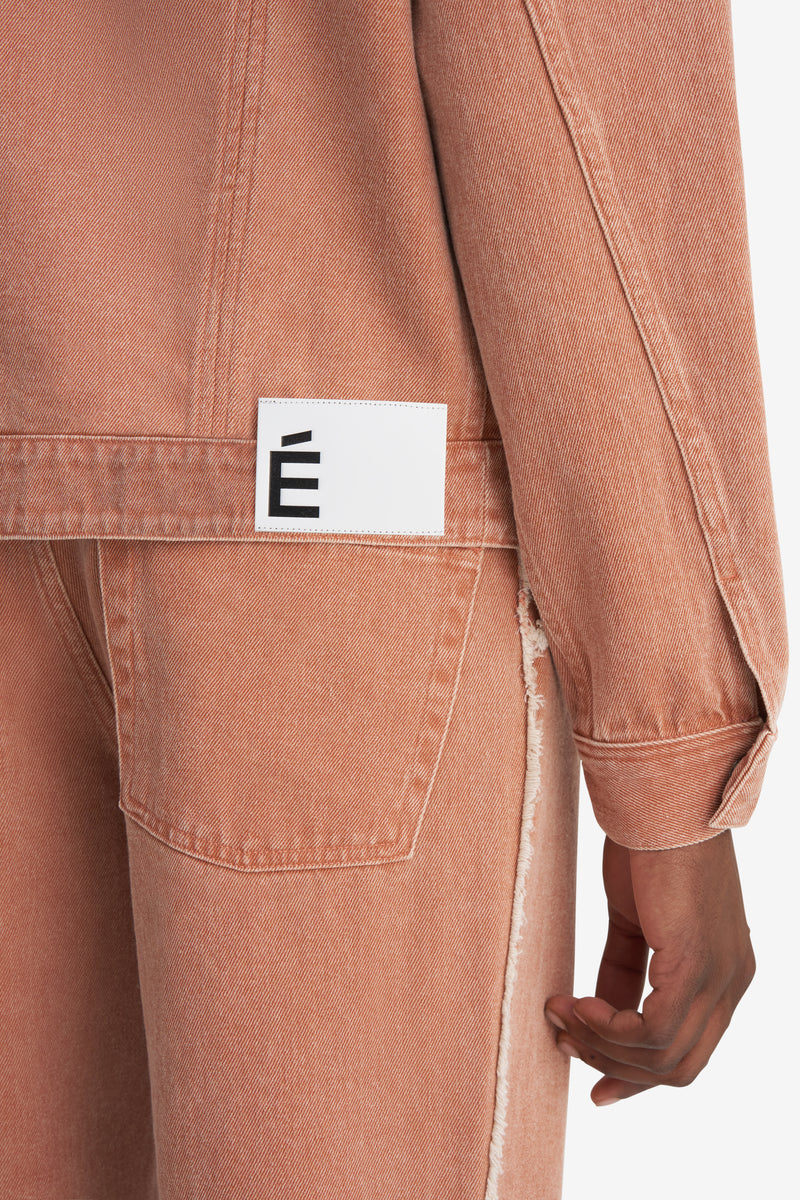 SLIM DENIM JACKET APRICOT 7