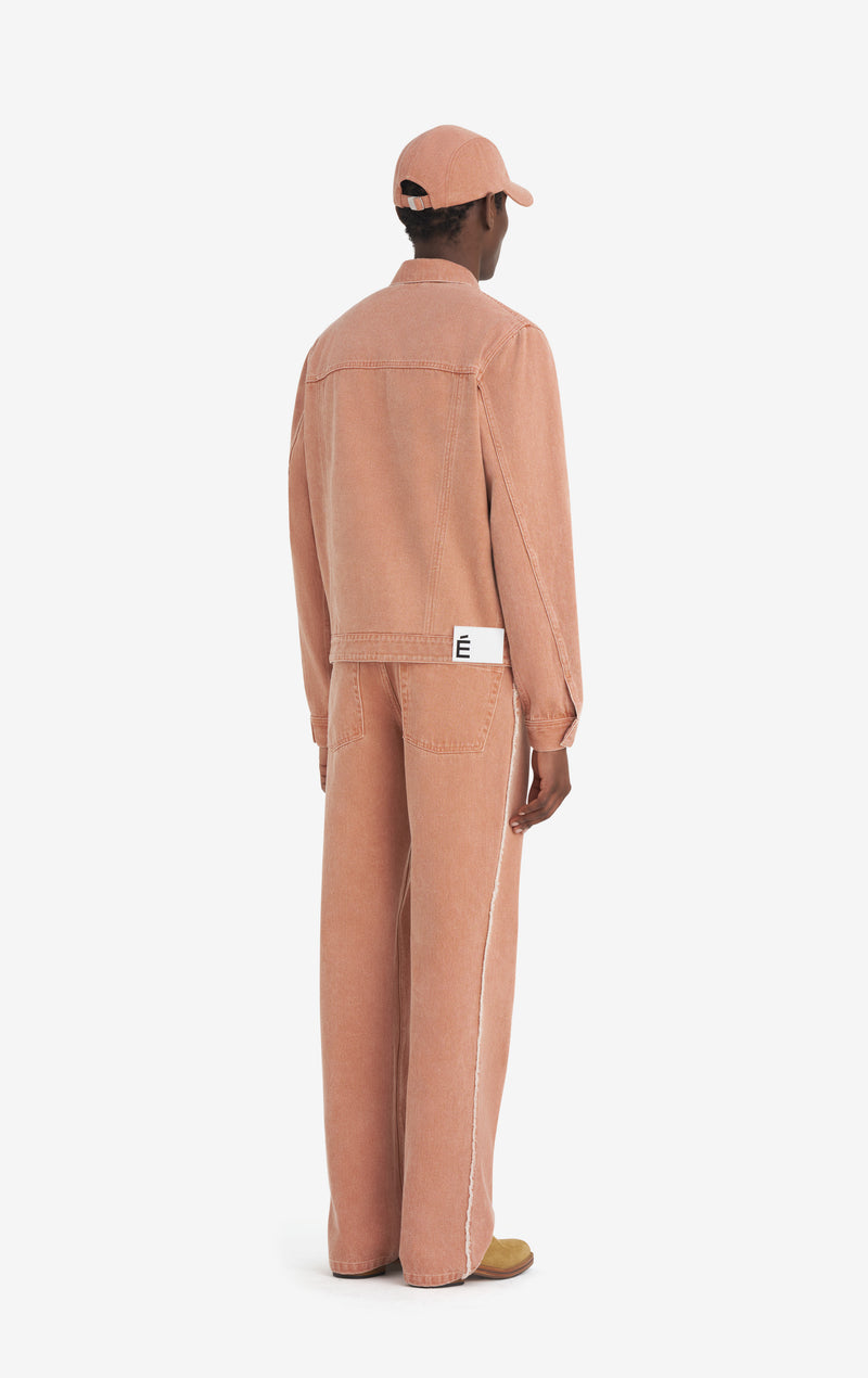 SLIM DENIM JACKET 42 / APRICOT