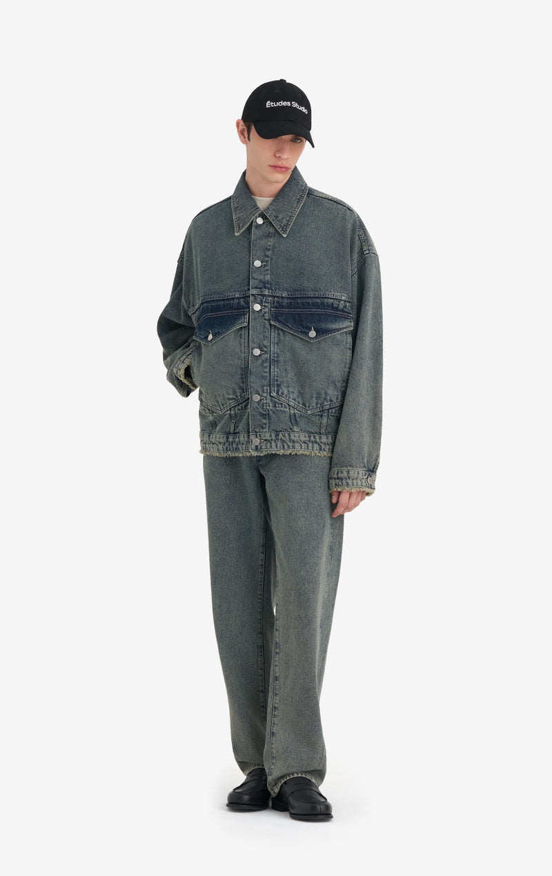 LOOSE DENIM JACKET ACID 42 / CREAM