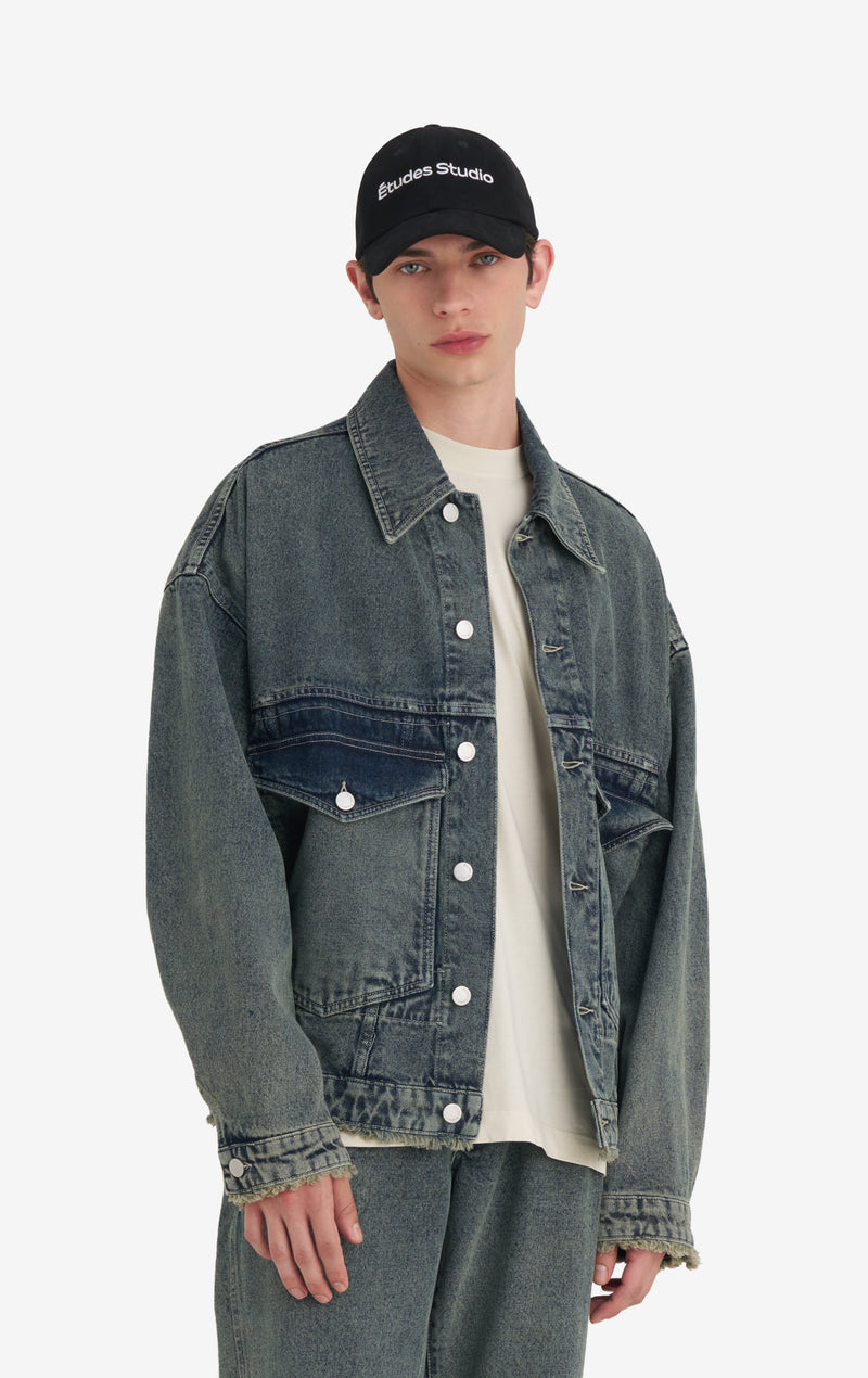 LOOSE DENIM JACKET ACID 42 / CREAM