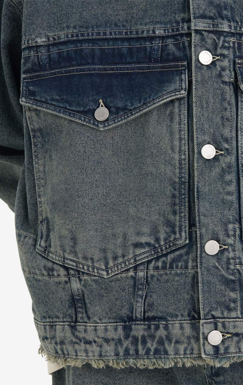 LOOSE DENIM JACKET ACID 42 / CREAM