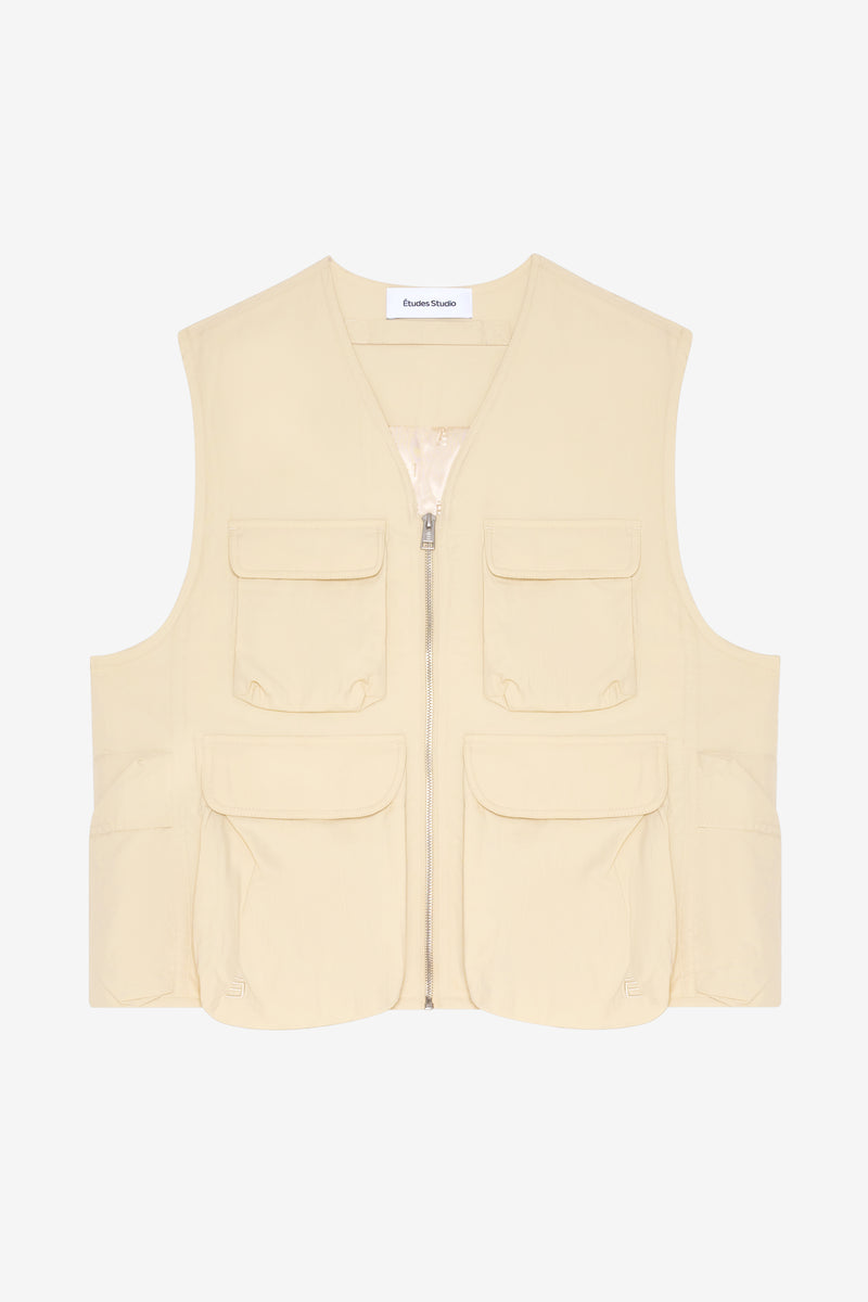 MULTIPOCKET VEST CRÈME 1