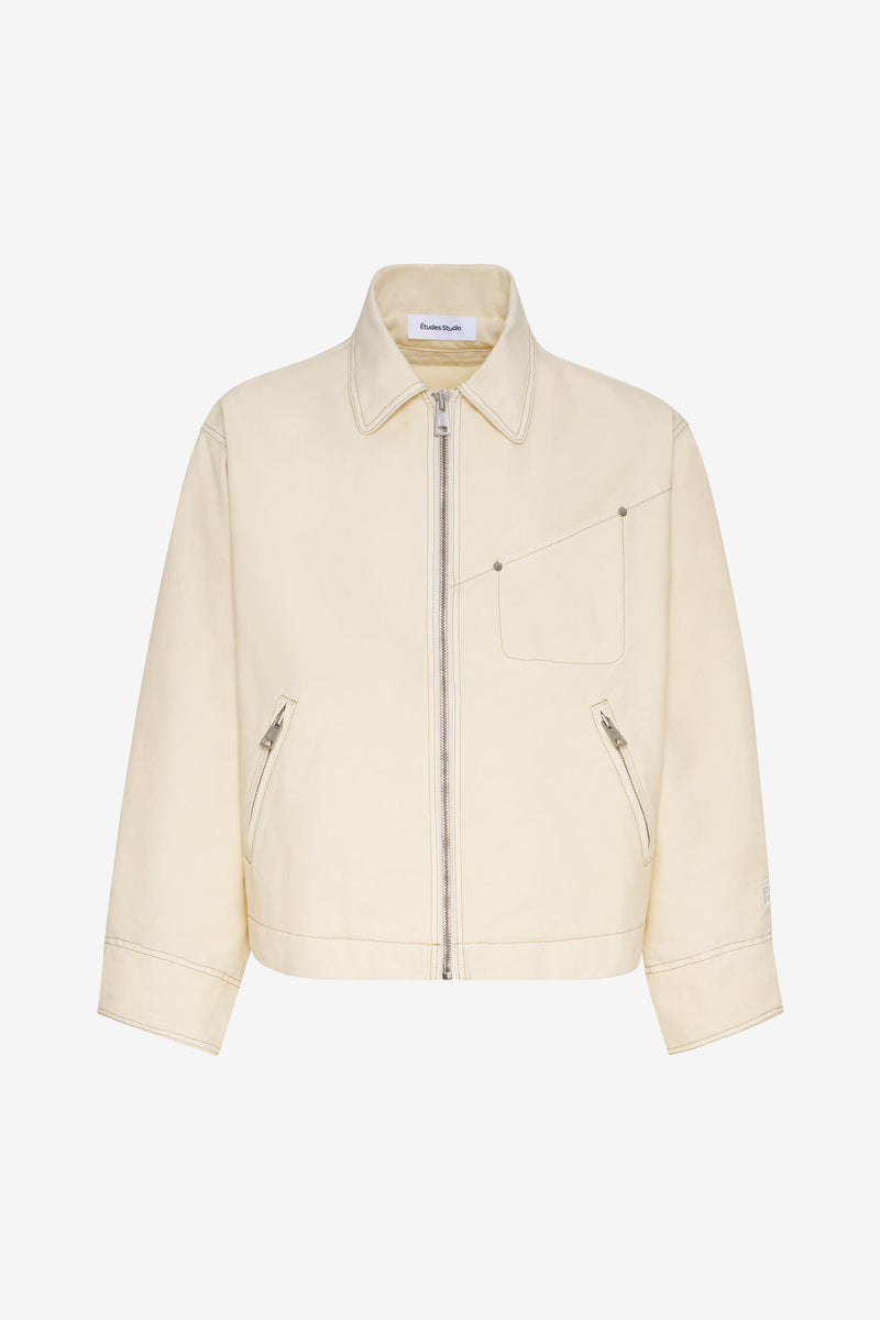BOXY ZIPPED JACKET OFF WHITE 1