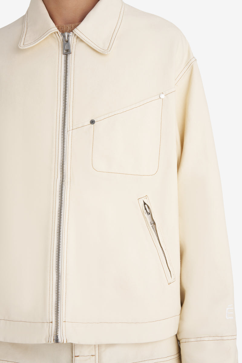 BOXY ZIPPED JACKET OFF WHITE 5