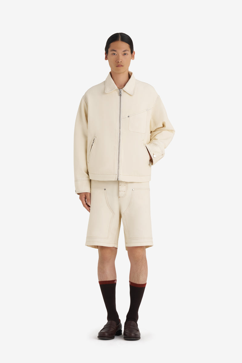 BOXY ZIPPED JACKET OFF WHITE 8