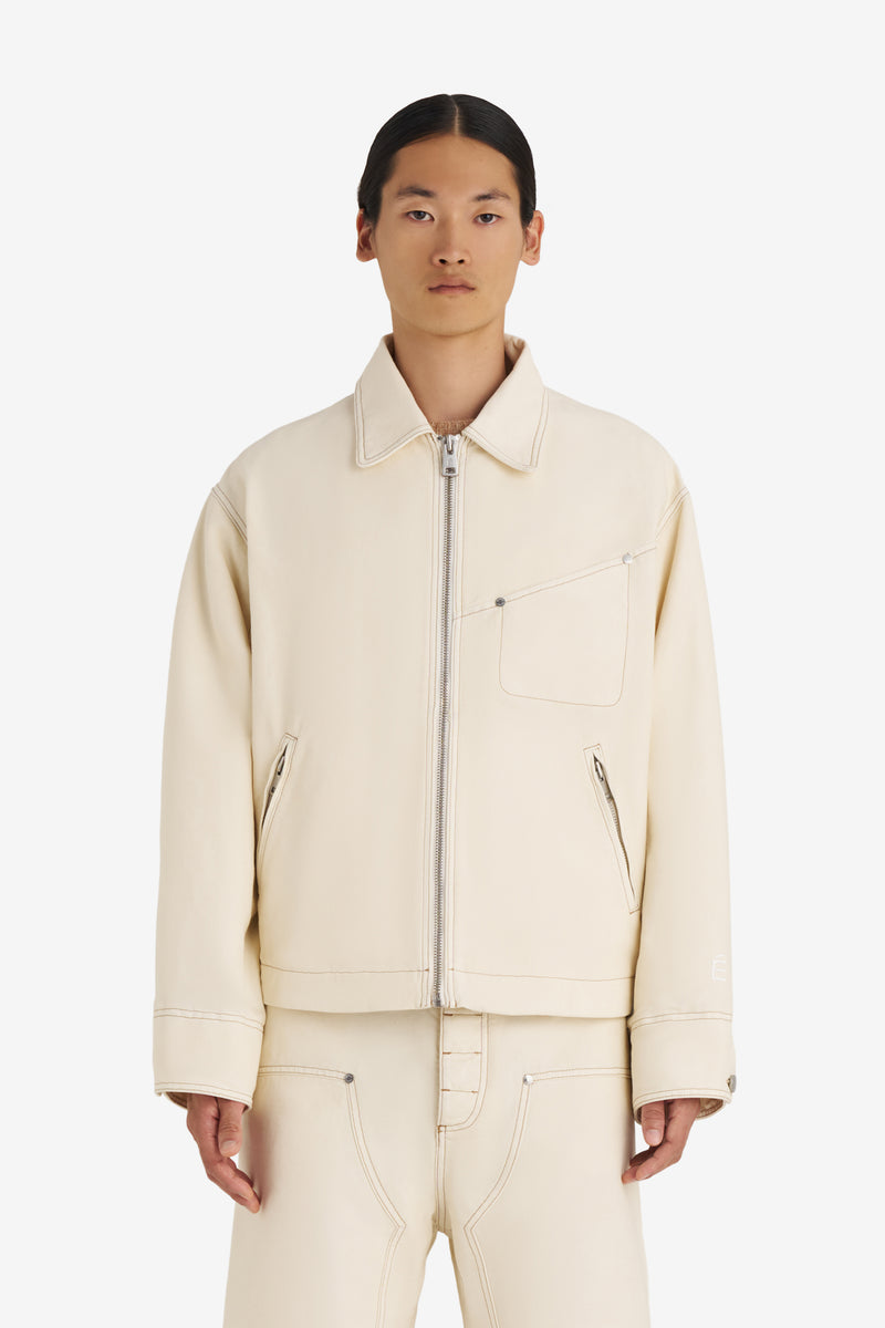 BOXY ZIPPED JACKET OFF WHITE 2