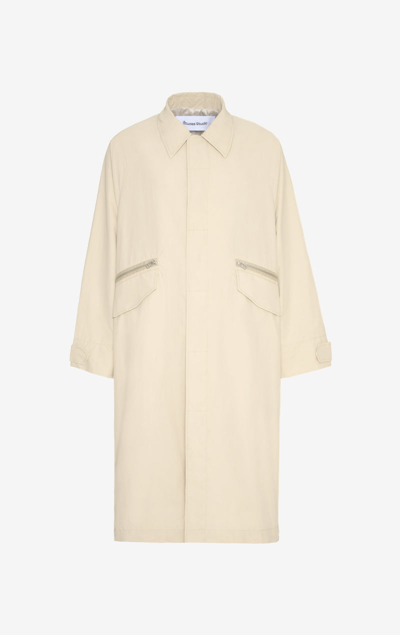 NYLON OVERCOAT 42 / CREAM