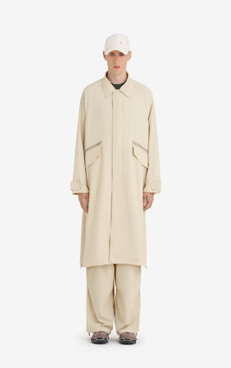 NYLON OVERCOAT 42 / CREAM