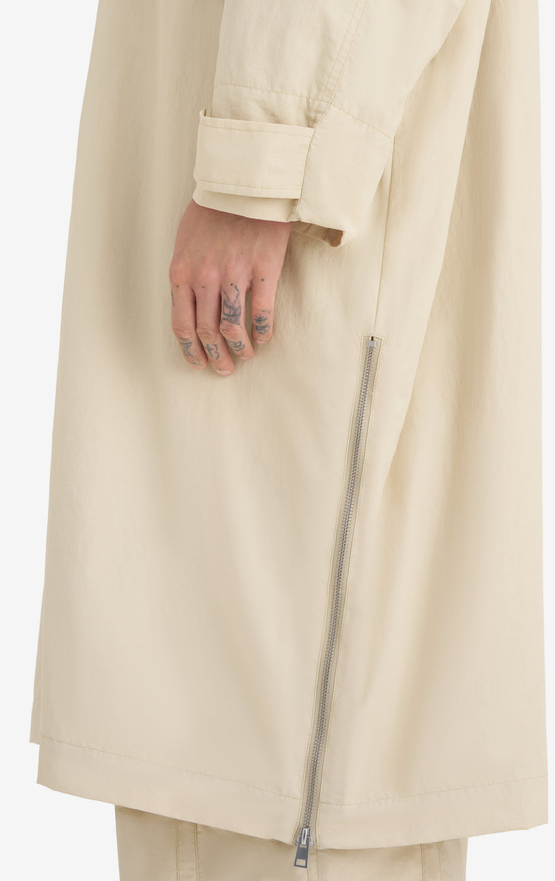 NYLON OVERCOAT 42 / CREAM
