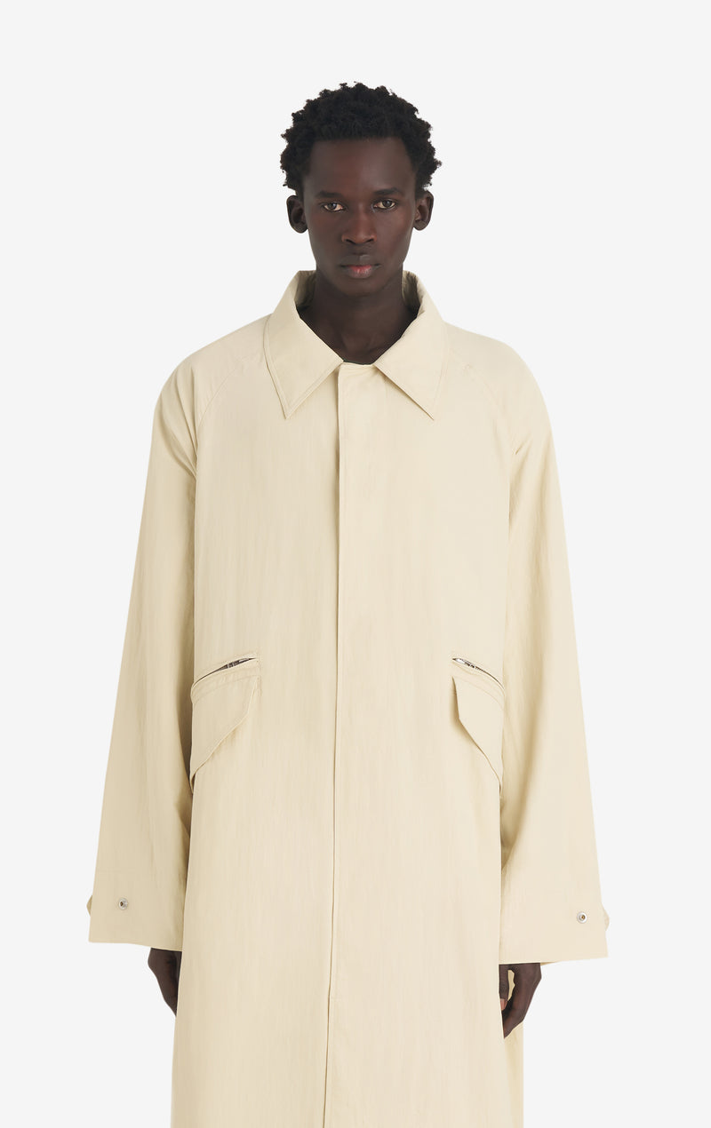 NYLON OVERCOAT 42 / CREAM
