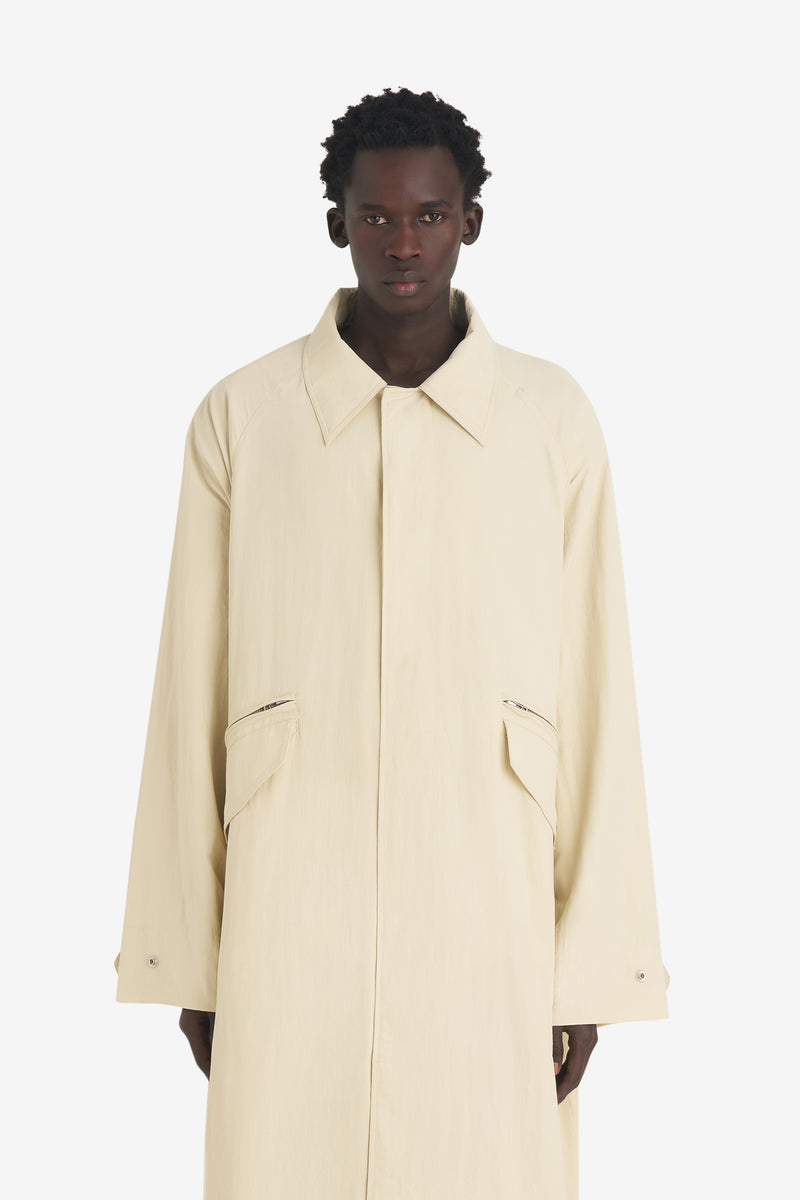 NYLON OVERCOAT CREAM 2