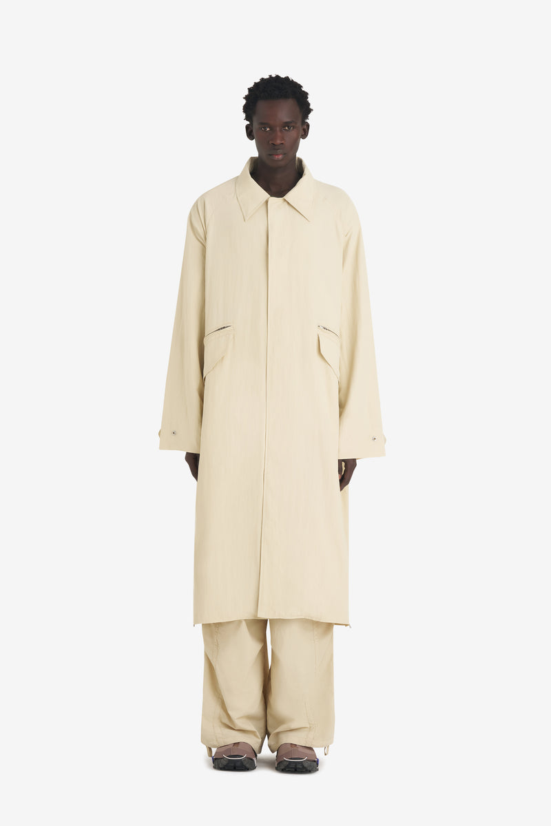 NYLON OVERCOAT CREAM 3