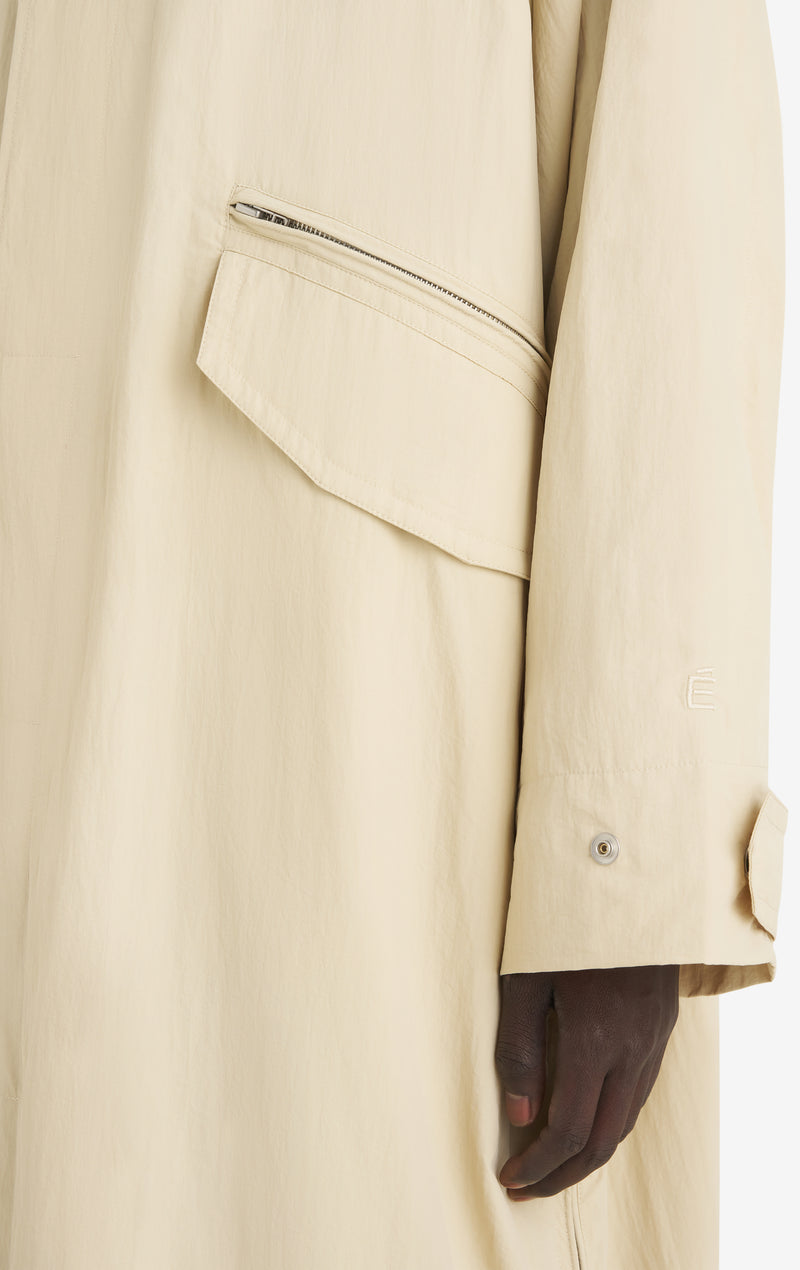 NYLON OVERCOAT 42 / CREAM