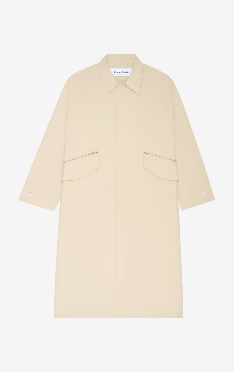 NYLON OVERCOAT 42 / CREAM