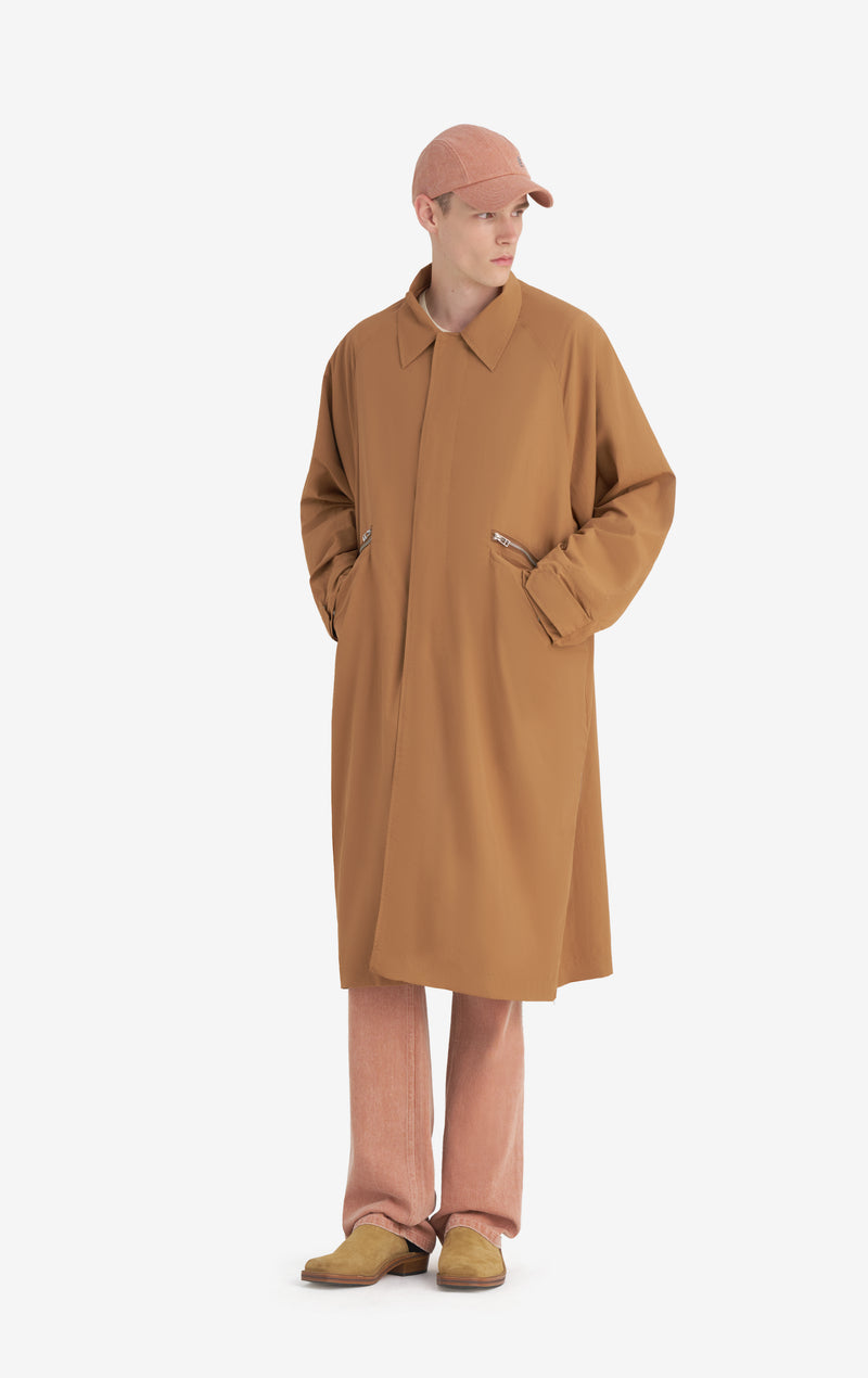 NYLON OVERCOAT 42 / CAMEL