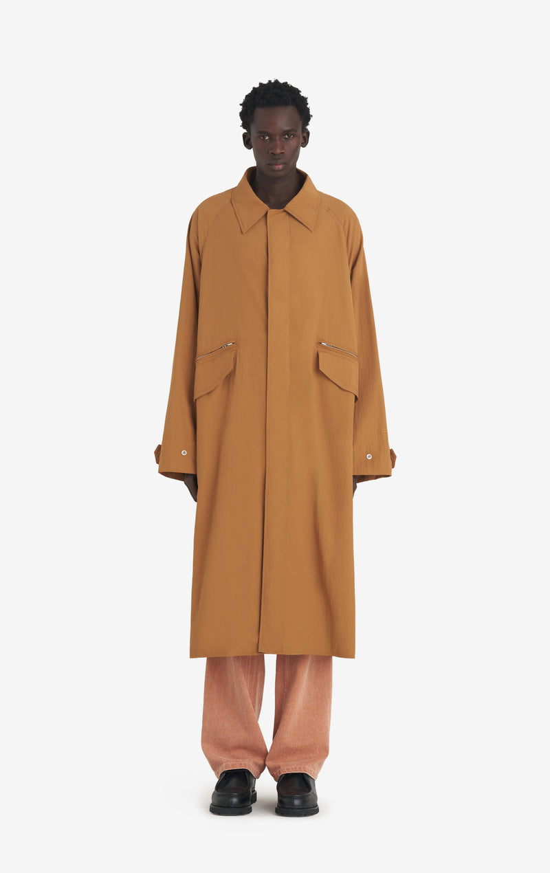 NYLON OVERCOAT 42 / CAMEL
