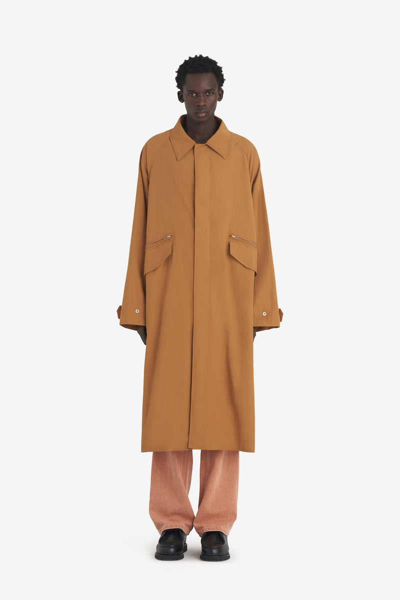 NYLON OVERCOAT CAMEL 4