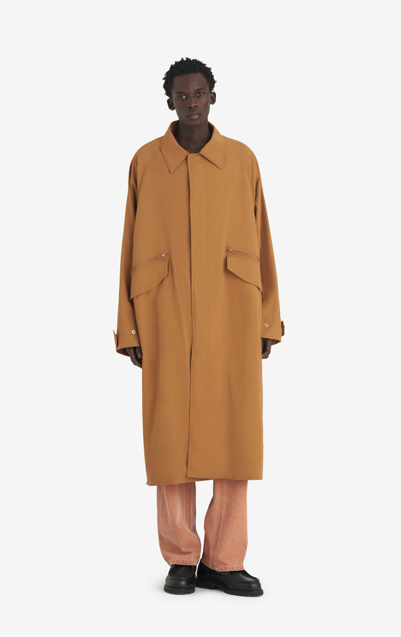 NYLON OVERCOAT 42 / CAMEL