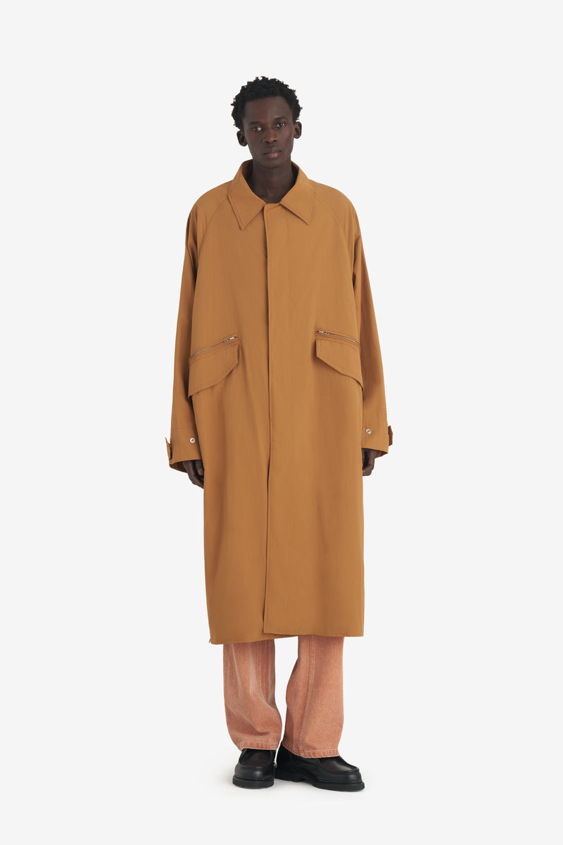 NYLON OVERCOAT CAMEL 6