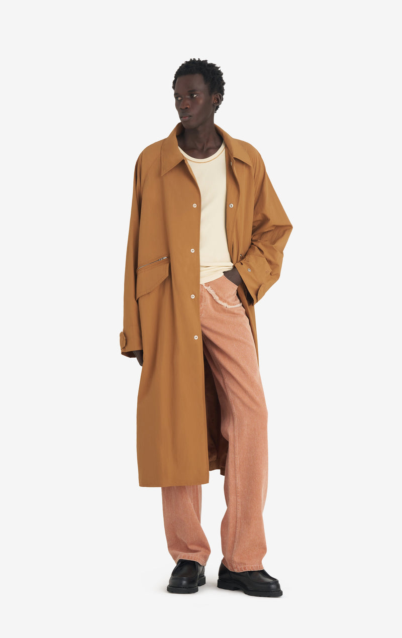 NYLON OVERCOAT 42 / CAMEL