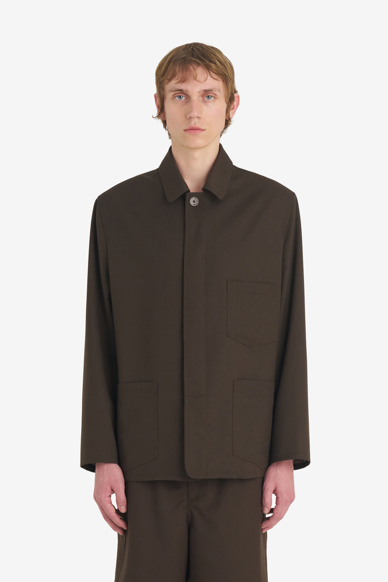 DRESS UP WORKER JACKET DK BROWN 2