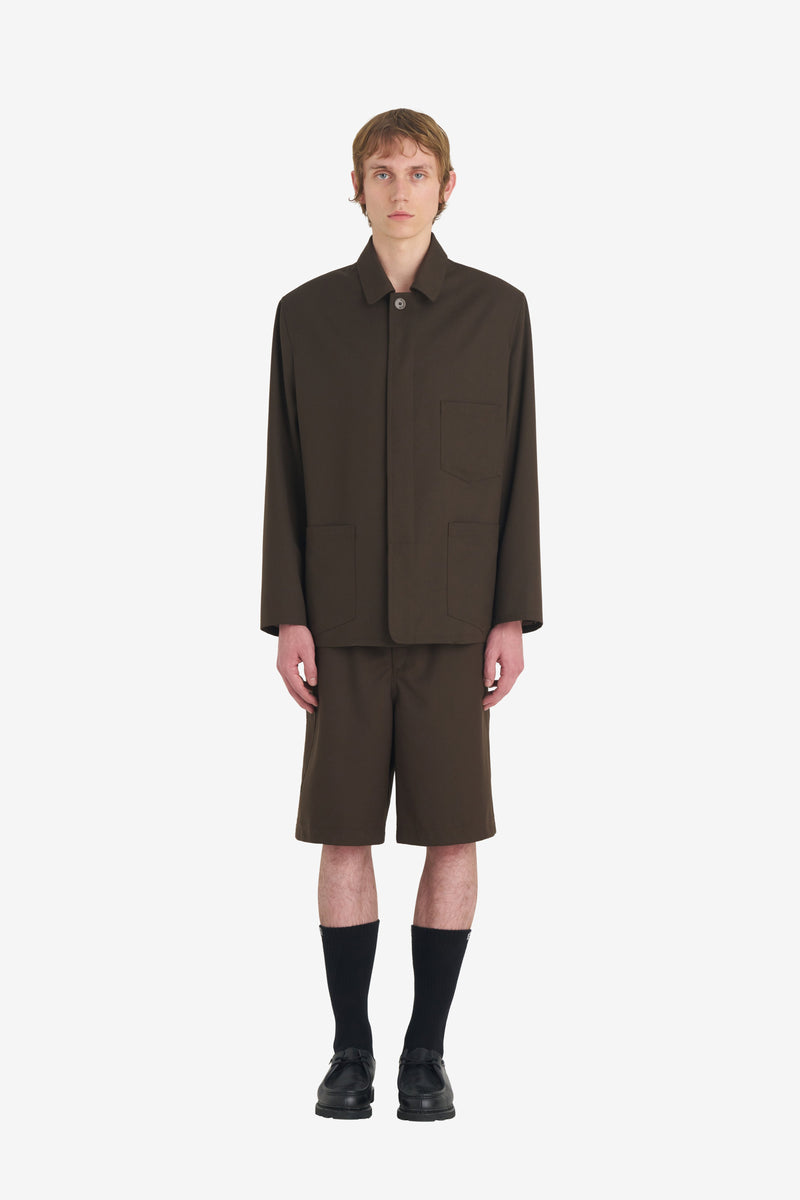 DRESS UP WORKER JACKET DK BROWN 4