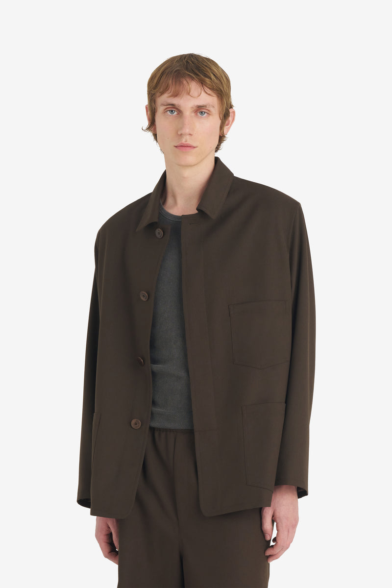 DRESS UP WORKER JACKET DK BROWN 6