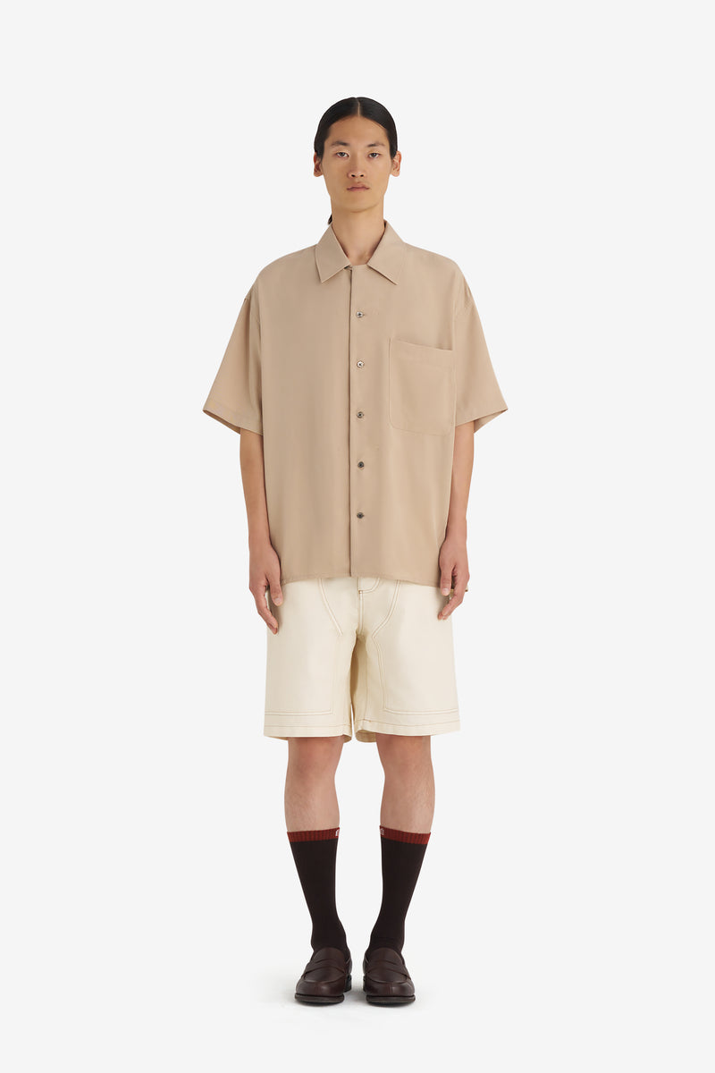 CAMP COLLAR SHIRT BEIGE 4