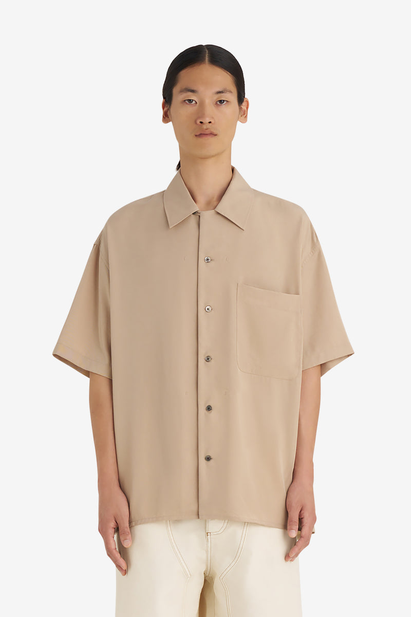 CAMP COLLAR SHIRT BEIGE 2