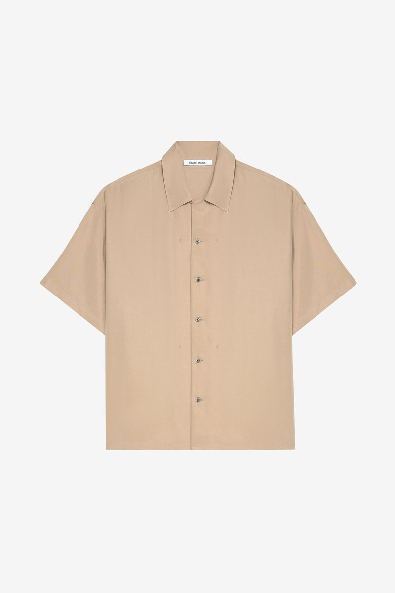 CAMP COLLAR SHIRT BEIGE 1