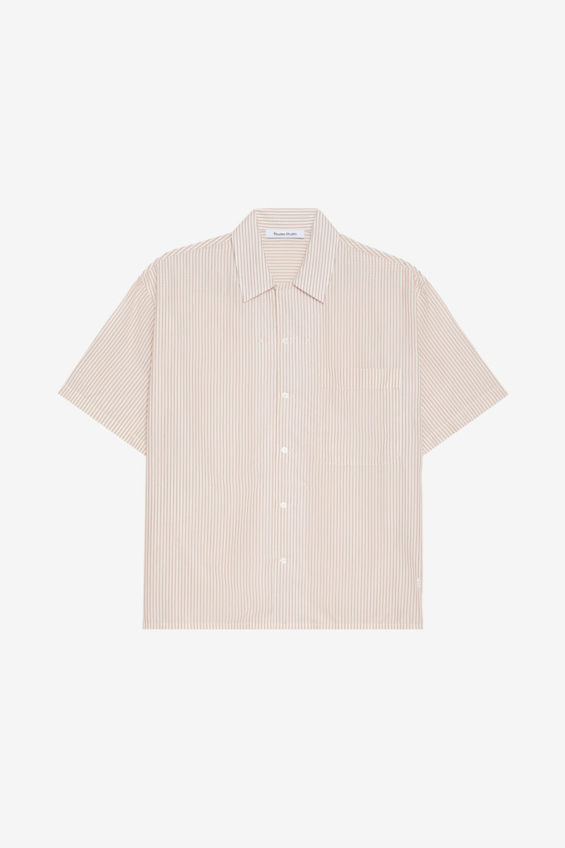 CAMP COLLAR SHIRT STRIPED OFF WHITE 1