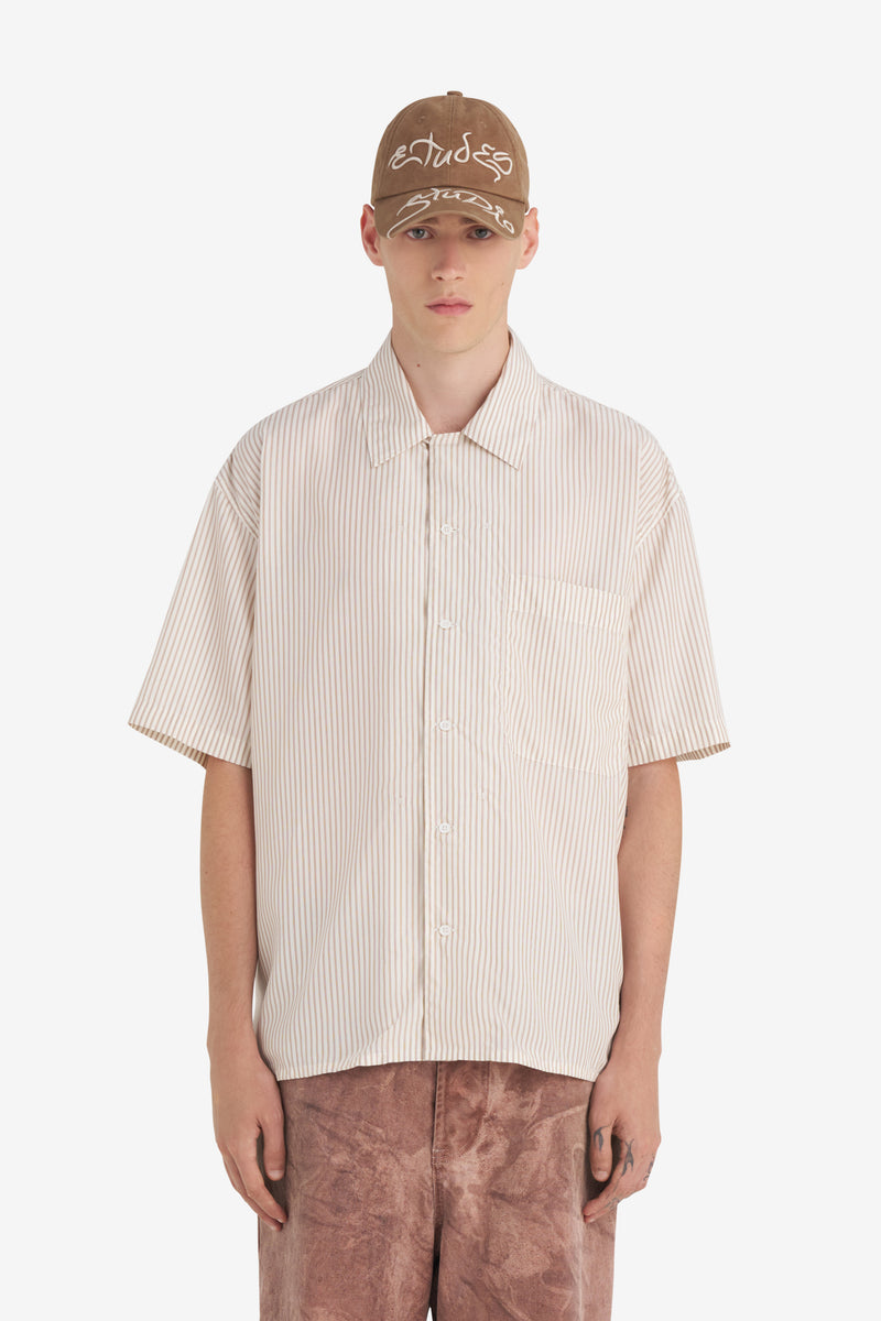 CAMP COLLAR SHIRT STRIPED OFF WHITE 2