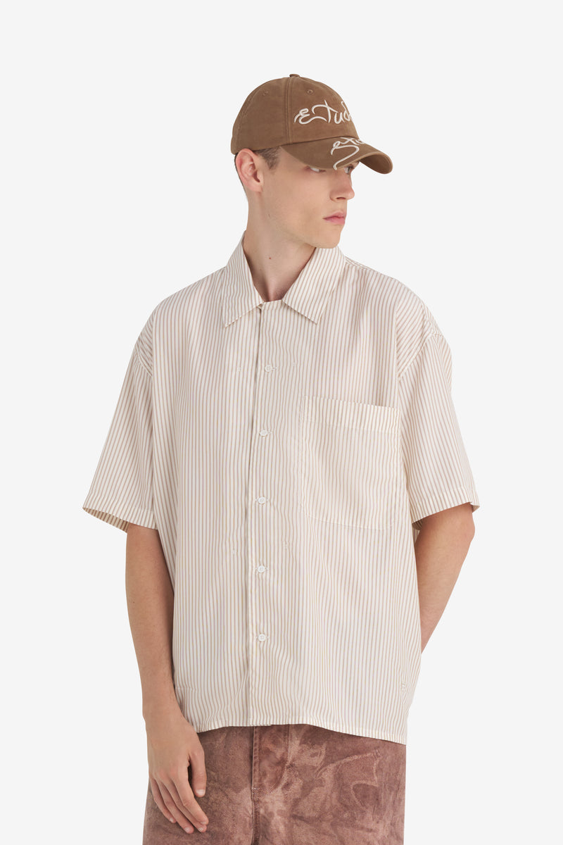 CAMP COLLAR SHIRT STRIPED OFF WHITE 3