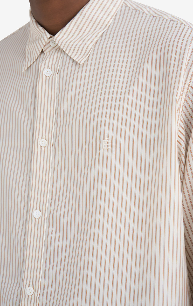 RELAX SHIRT E STRIPED 42 / OFF WHITE