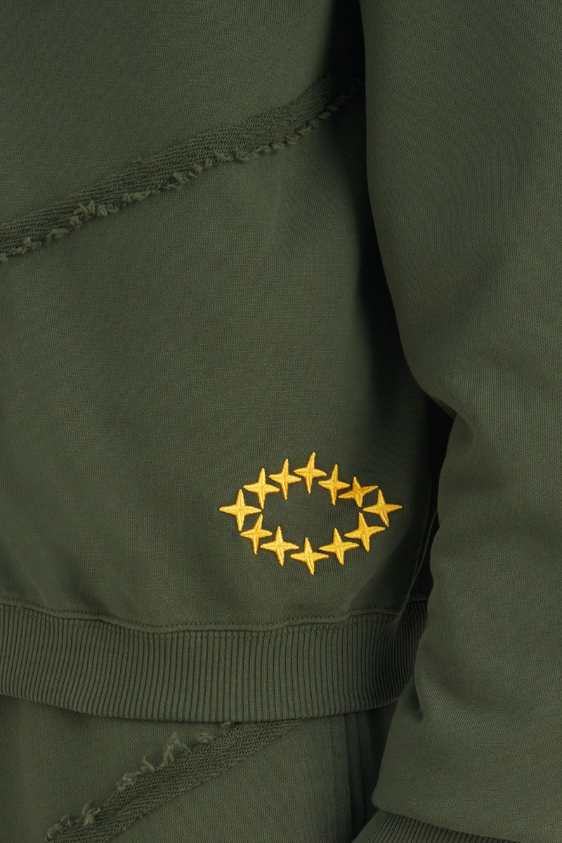 SLIM ZIP HOODIE DK GREEN 4