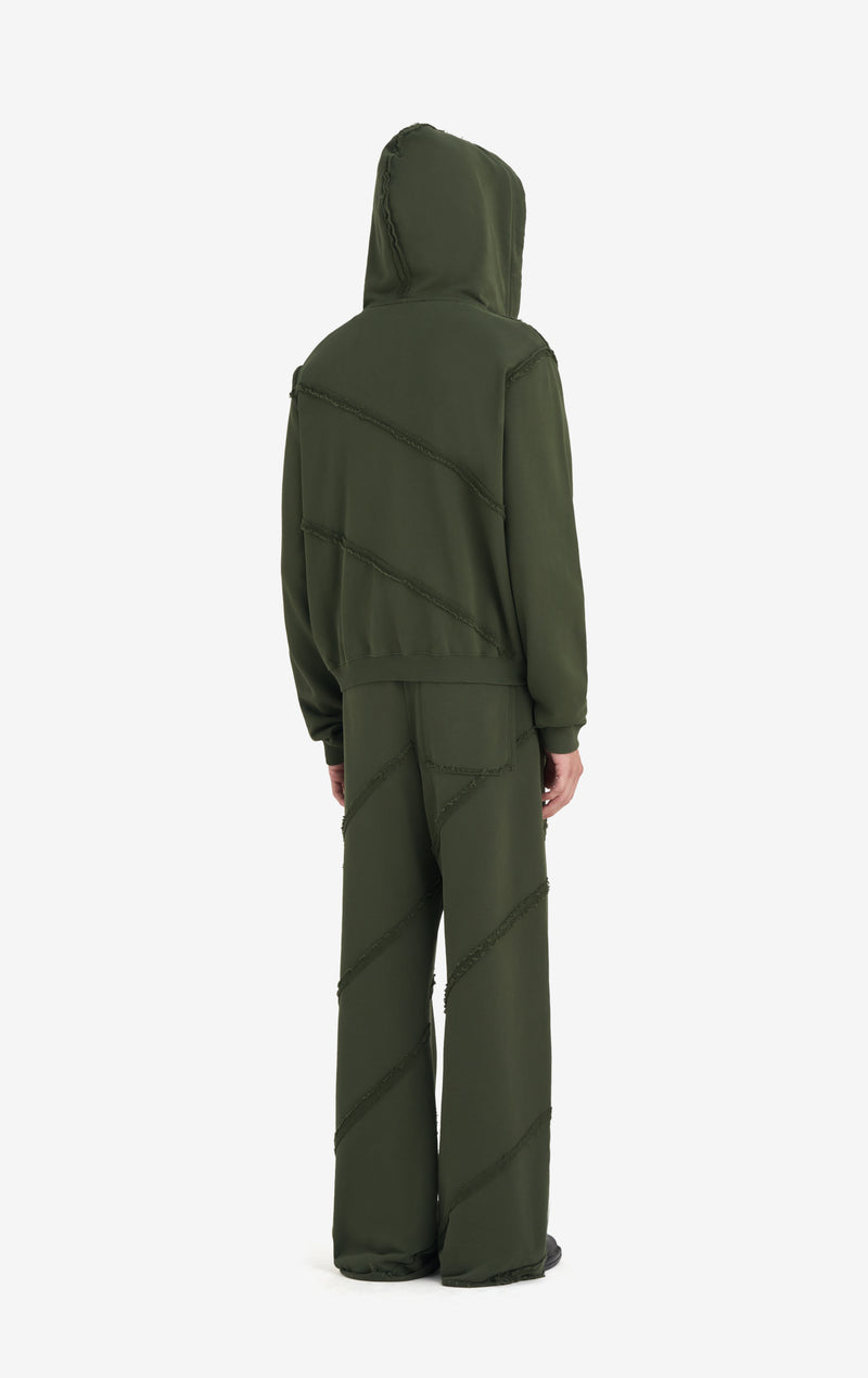 SLIM ZIP HOODIE XXS / DK GREEN