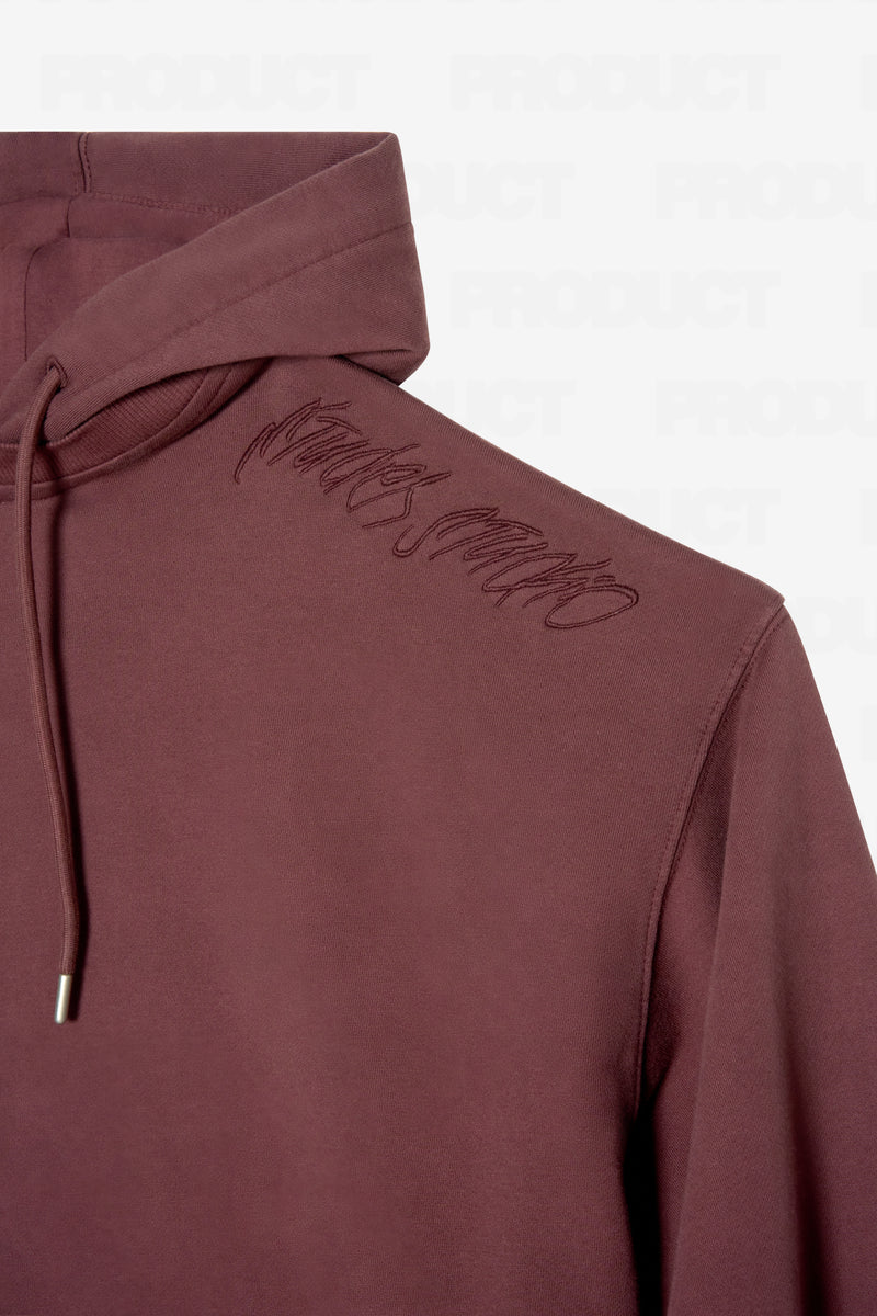 LIGHT ZIP HOODIE STARS DK RED 8