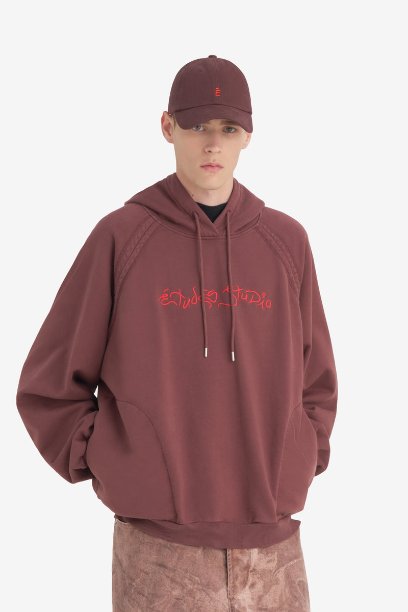 OVERSIZE HOODIE DREAM DK RED 3