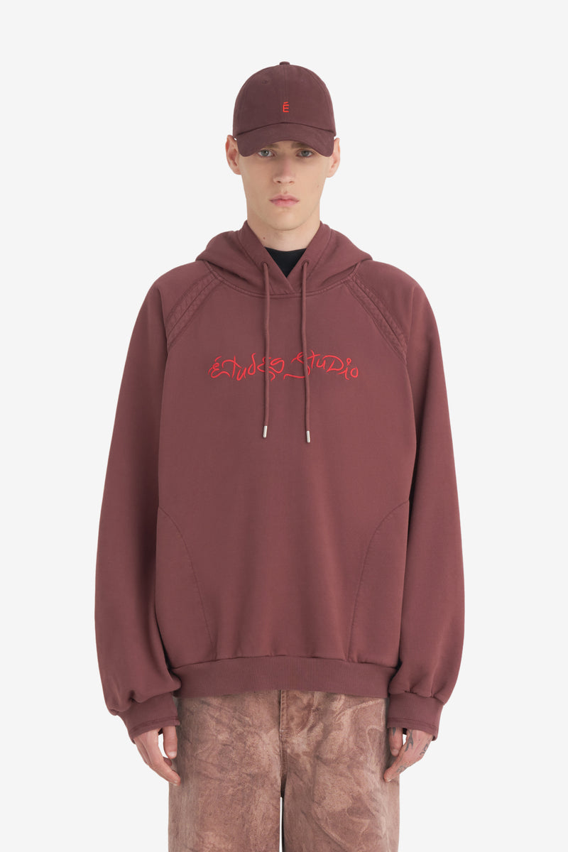 OVERSIZE HOODIE DREAM DK RED 2