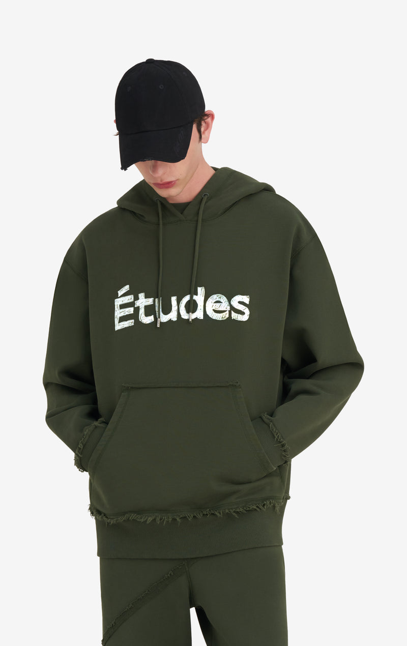 RELAX HOODIE ETUDES XXS / DK GREEN