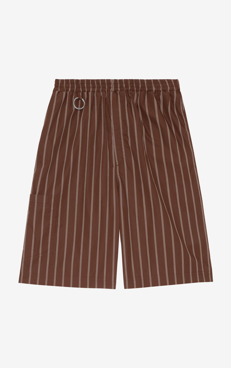 COMFORT SHORTS STRIPED 42 / DK BROWN
