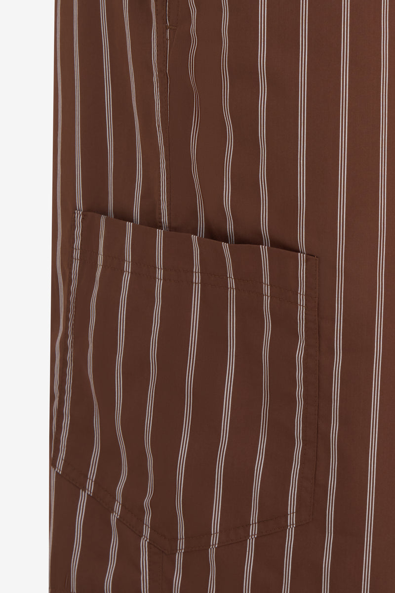 COMFORT SHORTS STRIPED DK BROWN 5
