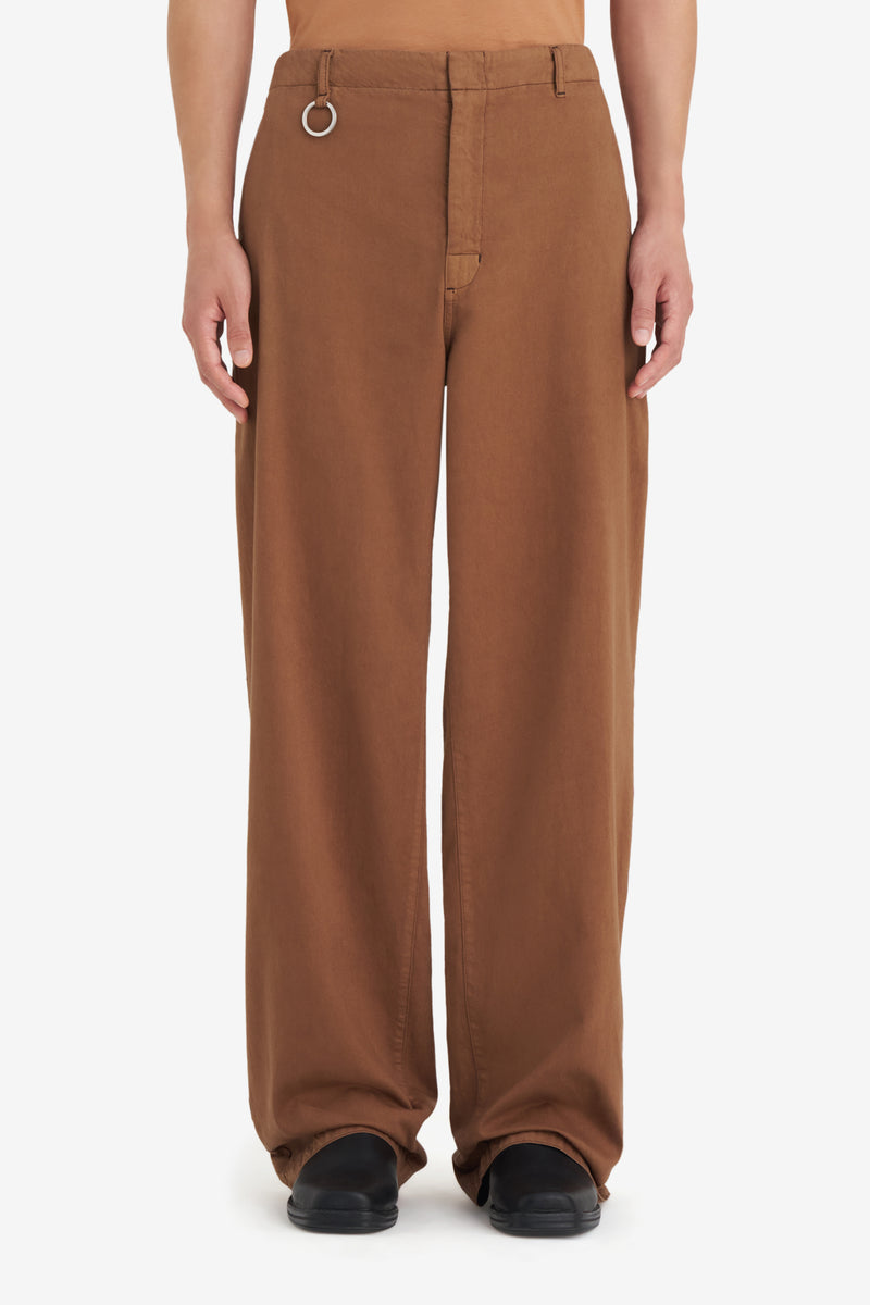 CHINO ZIP PANTS CAMEL 2